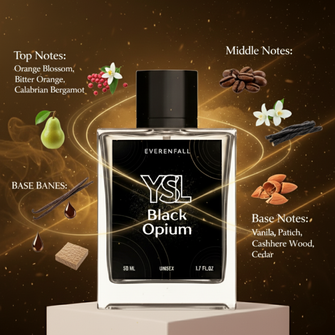 YSL Black Opium Eau de Parfum by Everenfall – 50ml (Unisex)