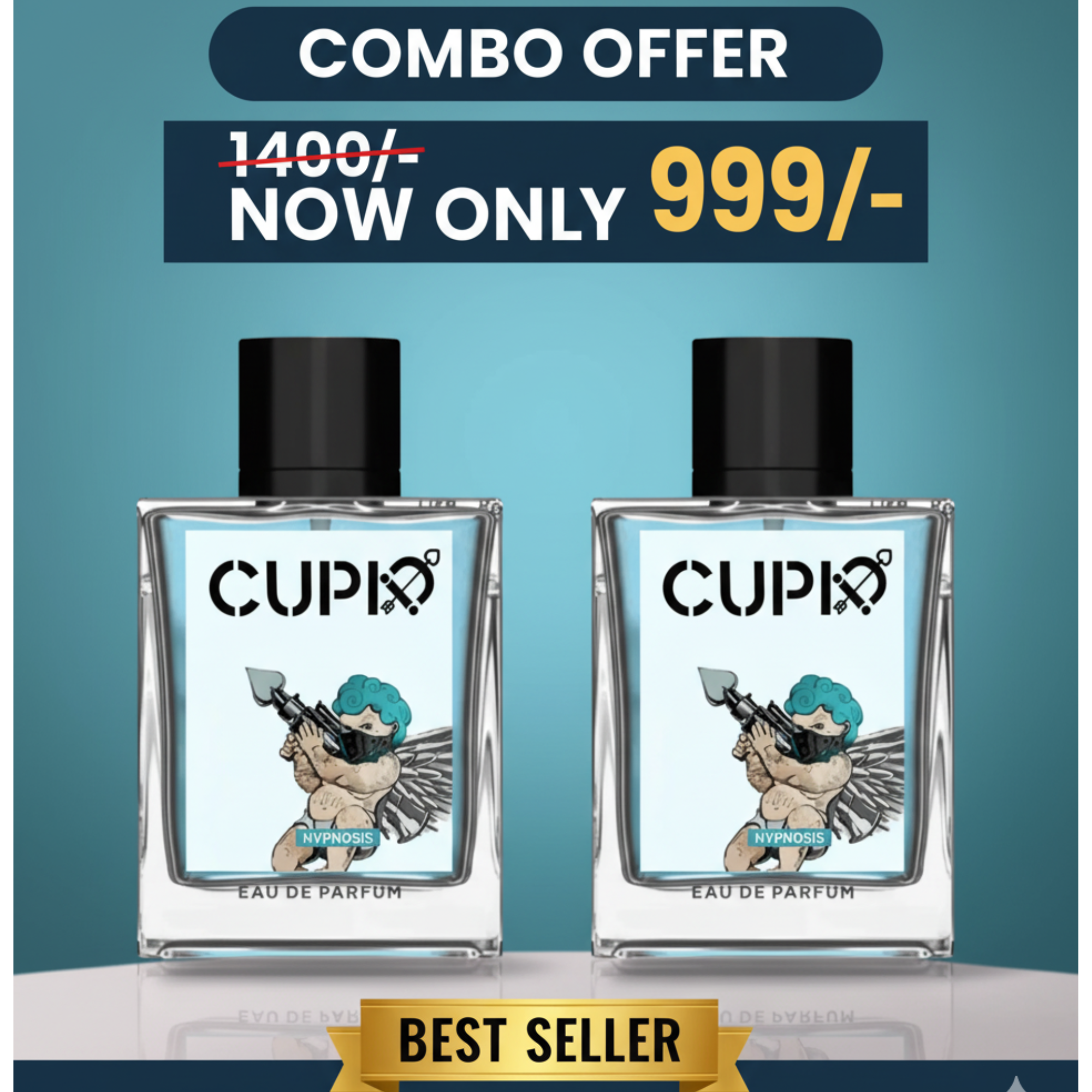 CUPID Pheromone Cologne for Men | Attract Girls | Cool Vibe (Buy 1 Get 1 Free)