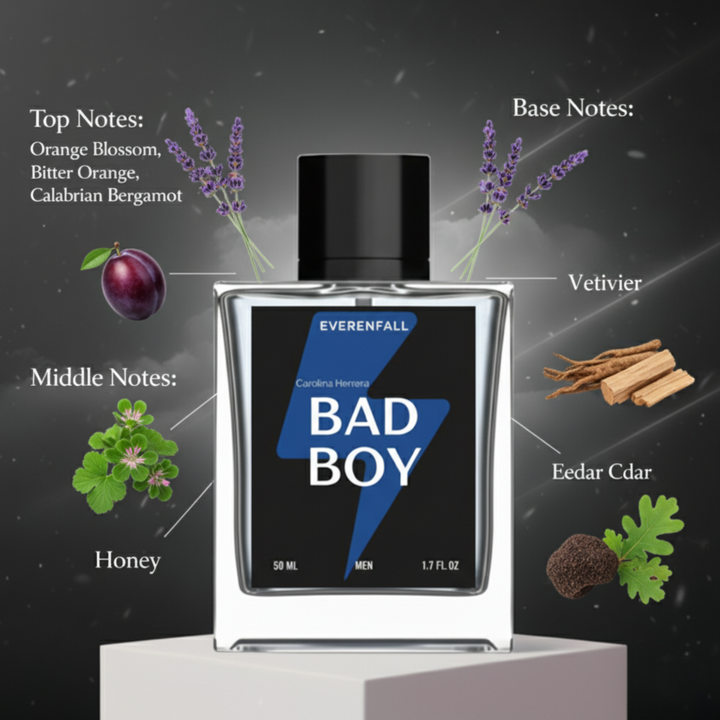 Carolina Herrera Bad Boy Eau de Toilette by Everenfall – 50ml (Men)